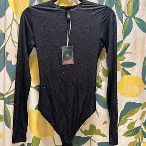 SKIMS X SWAROVSKI Bodysuit Black
